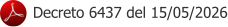 Decreto 6437 del 15/05/2026
