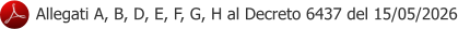 Allegati A, B, D, E, F, G, H al Decreto 6437 del 15/05/2026