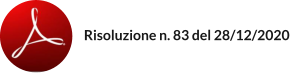 Risoluzione n. 83 del 28/12/2020