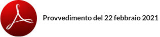Provvedimento del 22 febbraio 2021